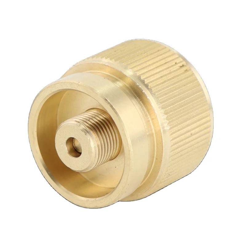 Propane Fuel Tank Adapter Lindal Valve Output Camping Stove Tank Convert MAPP Gas Tank Adapter 1 LB Cylinder Input