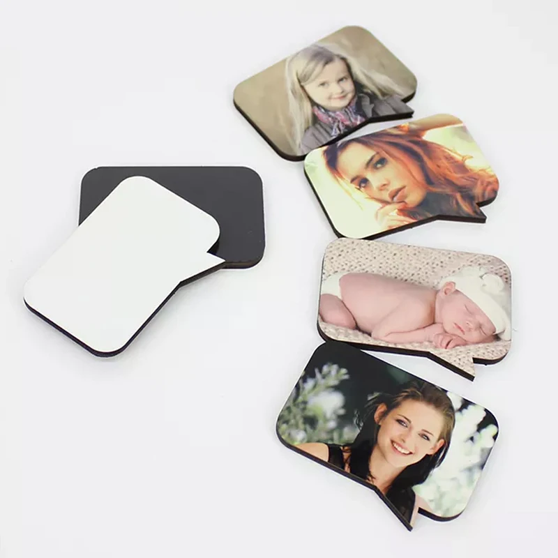 Qualisub Factory Price Creative 4mm Magnet Blank Sublimation MDF Fridge Magnets in for Custom printing
