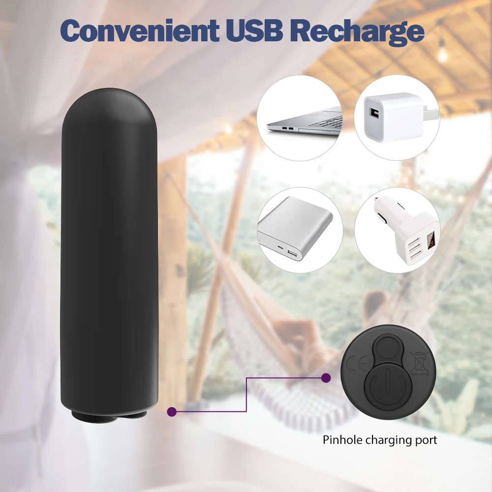 USB Rechargeable Bullet Vibrator 10 Powerful Vibration Modes Adult Sex Toy for Woman Mini Vibrator