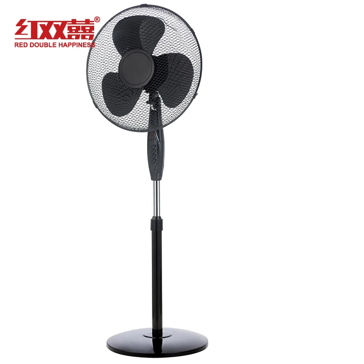Cheap but good quality standing fan latest national brand round base black mesh grill electric stand fan
