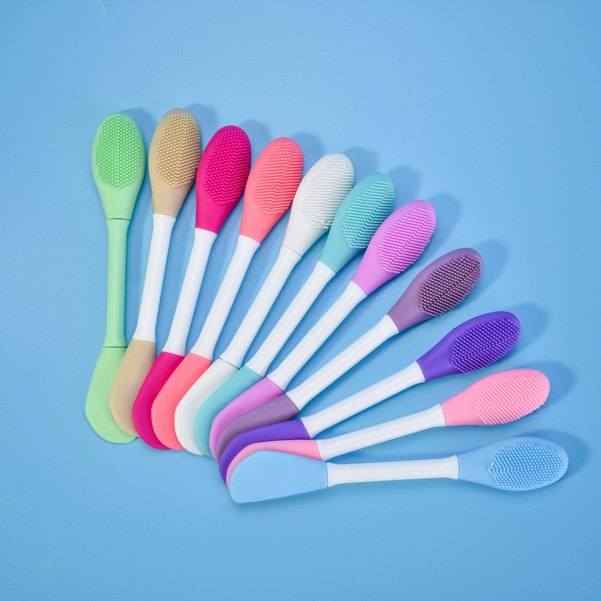 Double Sided Facial Mask Silicone Brush Beauty Makeup Brush Cosmetic Tube Facial Clean Tubes Packaging