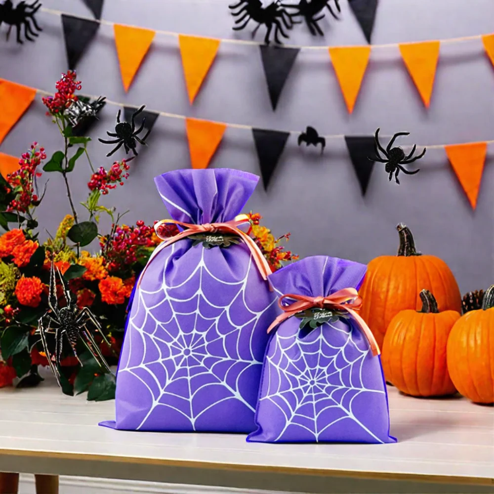 Wholesale Customizable Indian Halloween Pumpkin Candy Present Nonwoven Bag Customizable Indian Gift Bags