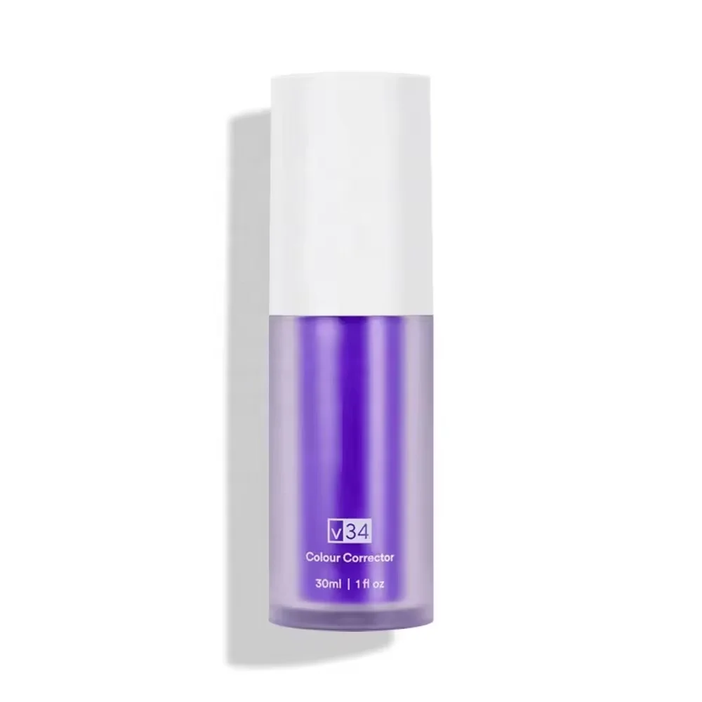 Private label  Home Oral Care Tooth Whiten Toothpaste Foam V34 Colour Corrector Teeth Whitening Mousse Purple Foam Toothpaste