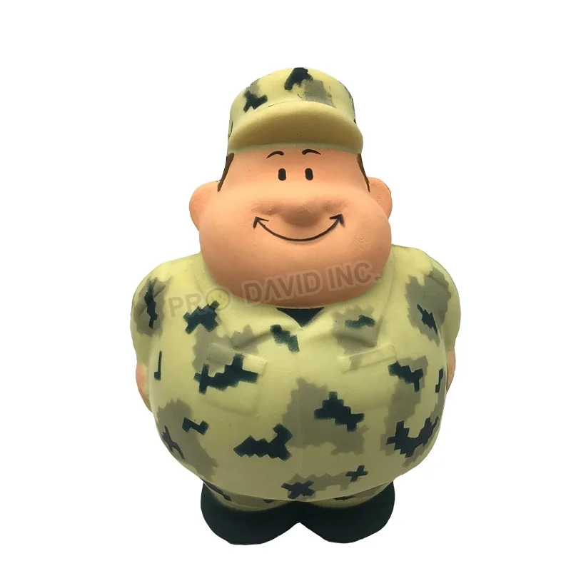 Supply Promotional Gifts Military Bert custom logo squishy ball