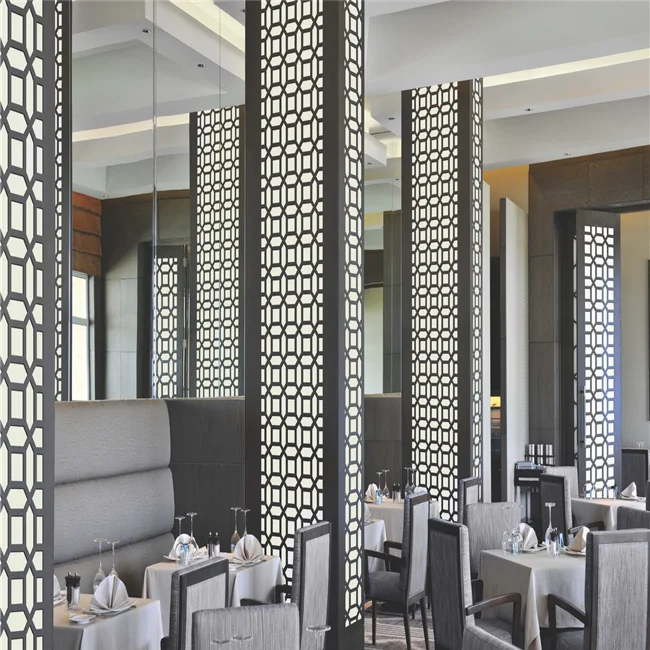 Restaurant Decorative Screen Laser Cut Metal Screen Panel