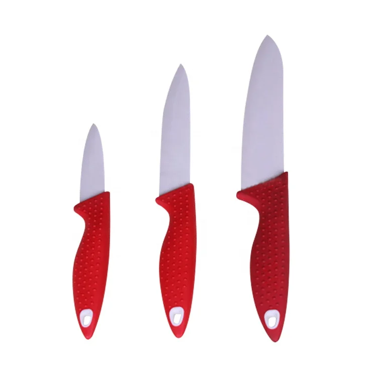Best Selling Ceramic Blade Cook Knife Soft Handle Household Ceramic Knife Set With Sheath