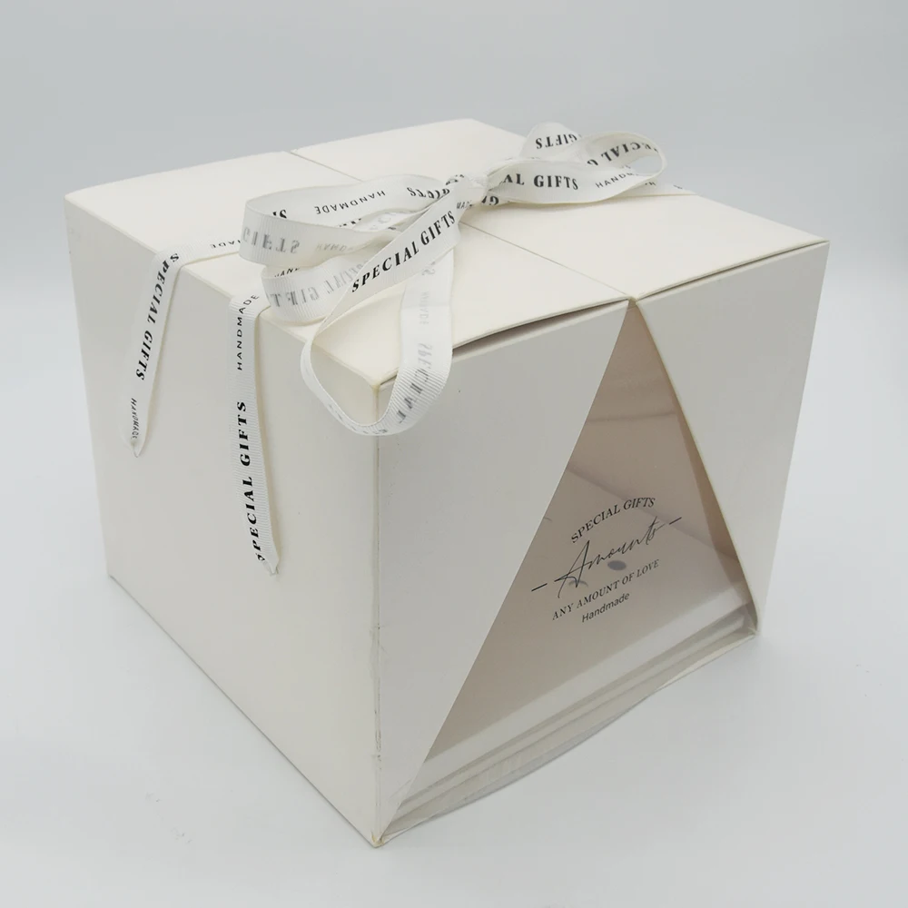 Custom Printed Logo Cake Boxes Packaging Bakery Fried Chicken Bento Cake Box With PVC Window