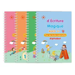 CL879 French Groove Calligraphy Exercise Book Child Book Printing Reusable Magic Ink Practice Copybook For Kids