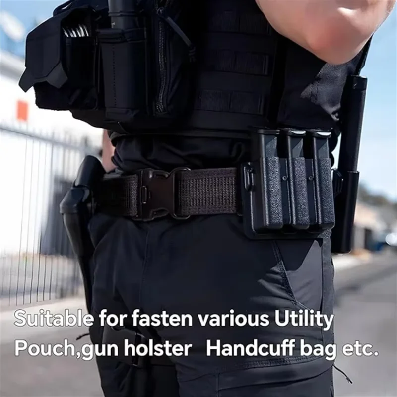 Quick Release Duty Belt with 4 Belt Keeper Molle Utility Security Tactical Patrol Belt