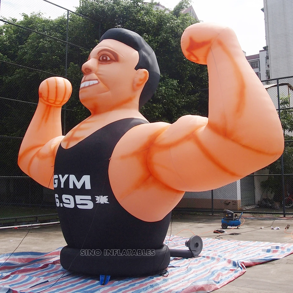 5 meters high adults GYM giant inflatable fitness muscle man for advertising promotion activities