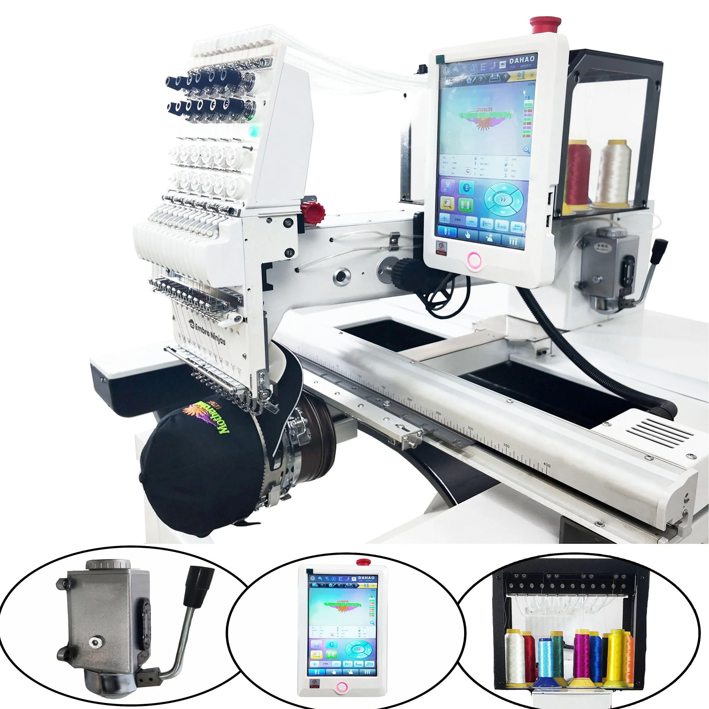 Высокоскоростная Автоматическая вышивальная машина Embro Ninjas с 1 головкой мульти иглы компьютеризированные компонентами сердечника подшипника двигателя