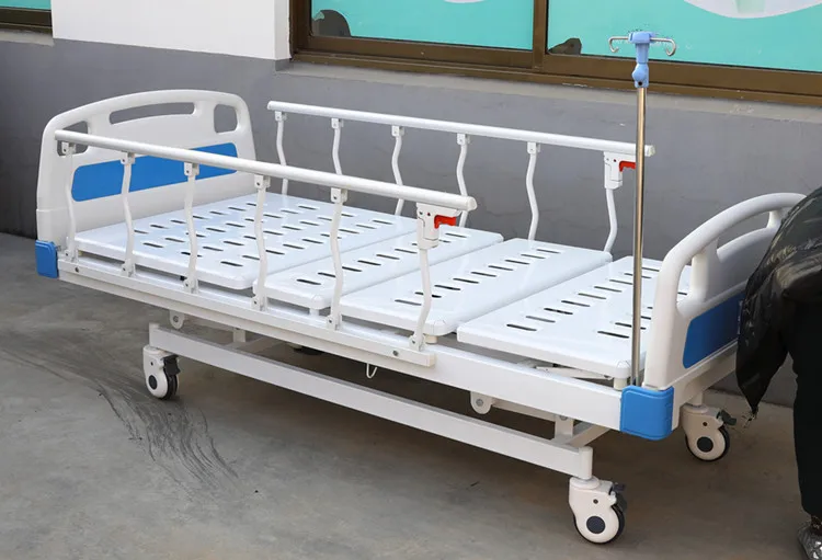 BT-AE015 Cheap 5 functions electric Hospital bed medical patient adjustable bed with rails IV pole mattress price