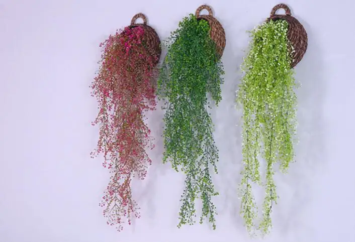 120CM Long Vines Greenery Garland Willow Leaves Hanging Artificial Ivy  Wedding Party Garden Wall Decoration
