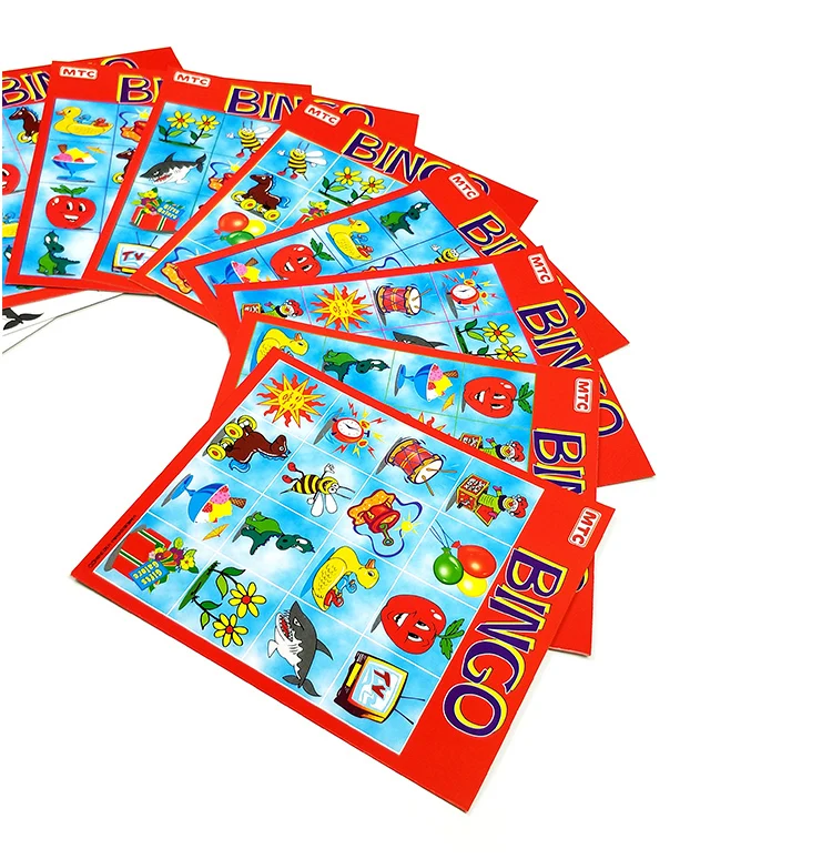 
Custom risk design eco-friendly paper printing play cards set lotto board bingo game 