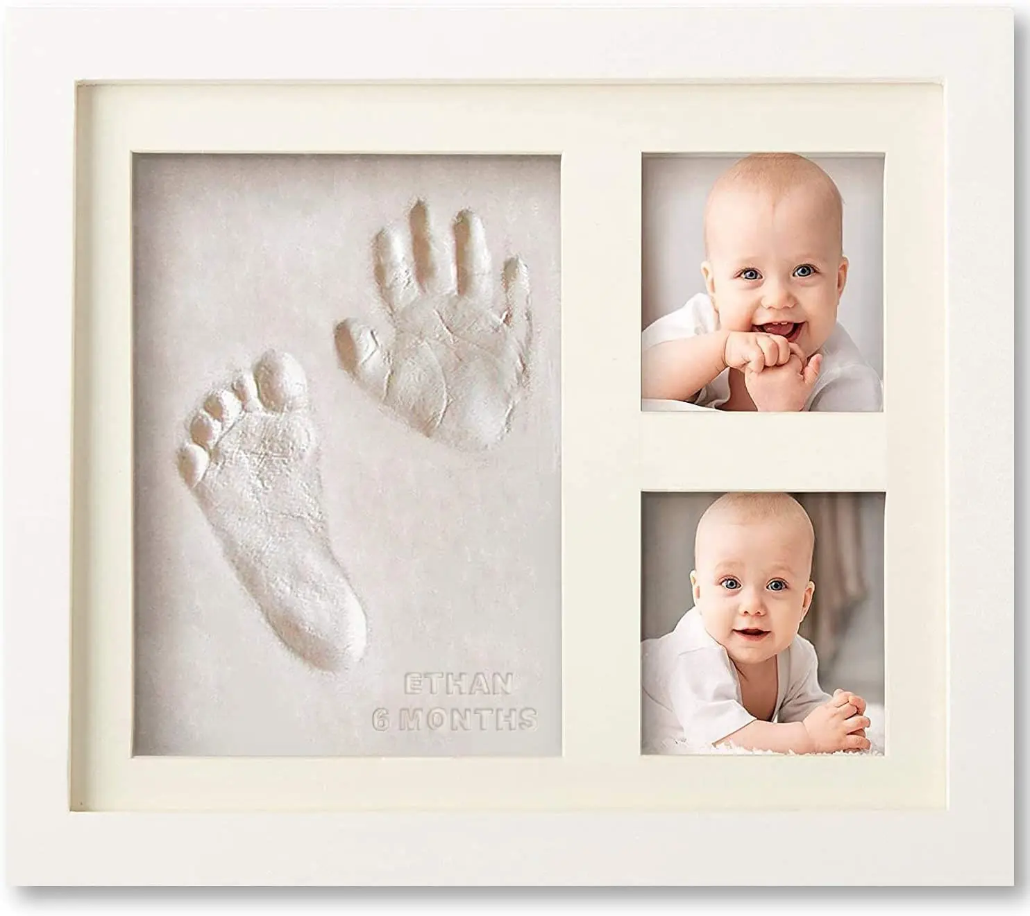 Baby Handprint and Footprint Kit Keepsake Baby Shower Gifts for Mom Baby Picture Photo Frame