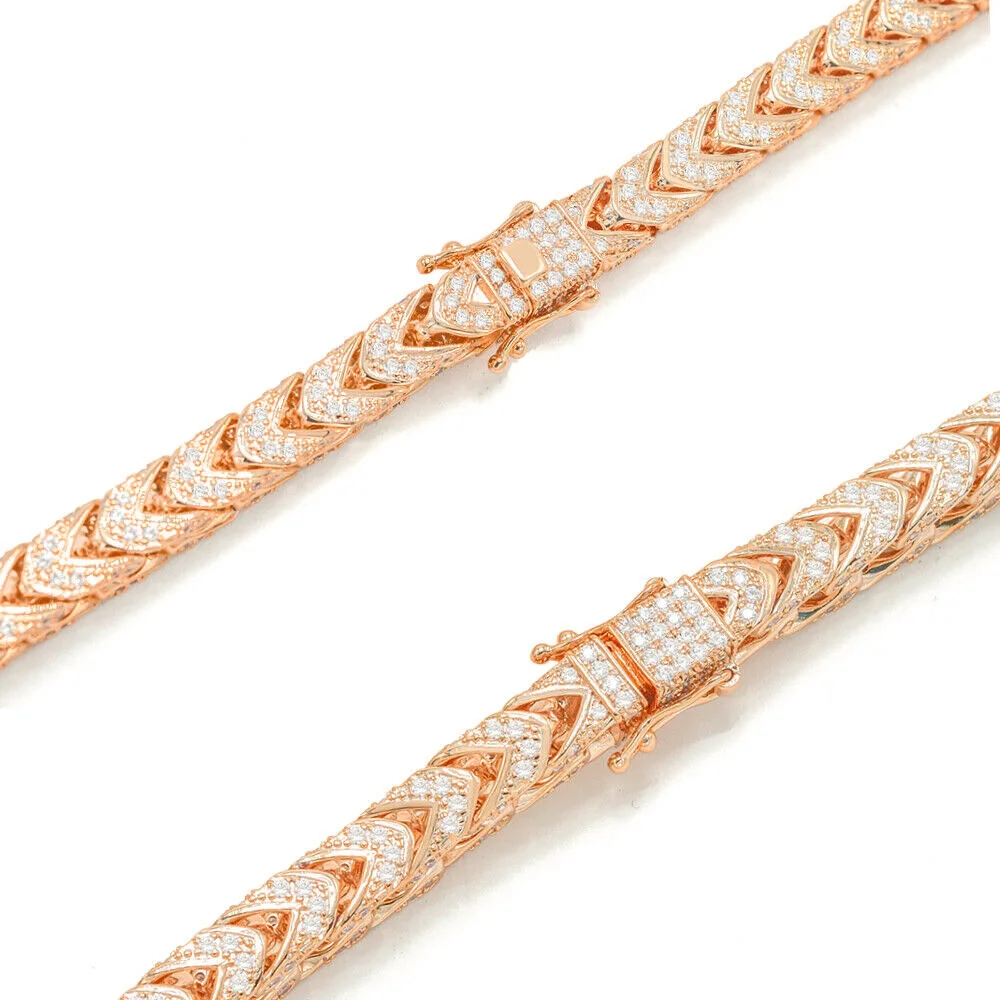 Popular 16 Inches Hip Hop Iced out Micro Pave CZ Franco Necklace