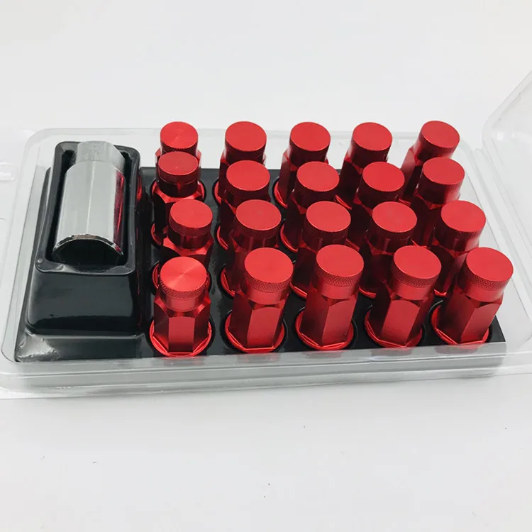 RED JDM SPEC R-STYLE закрытые удлиненные гайки для колес с замком и ключом для MITSUBISHI