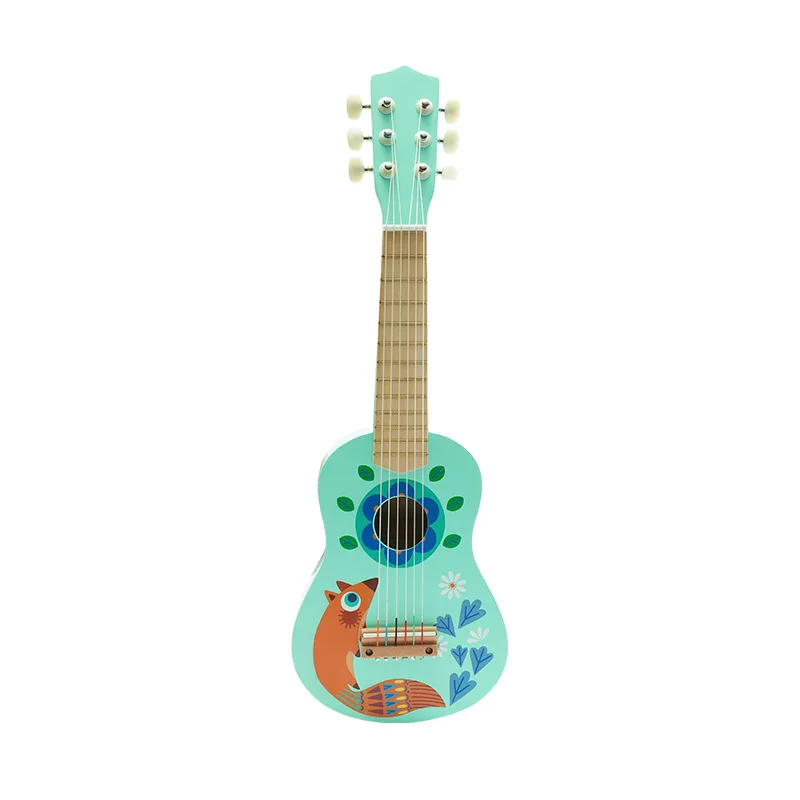 
Wholesale Children Baby Musical Toy Instrument Play Blue Wooden Guitar Toy For Kids 