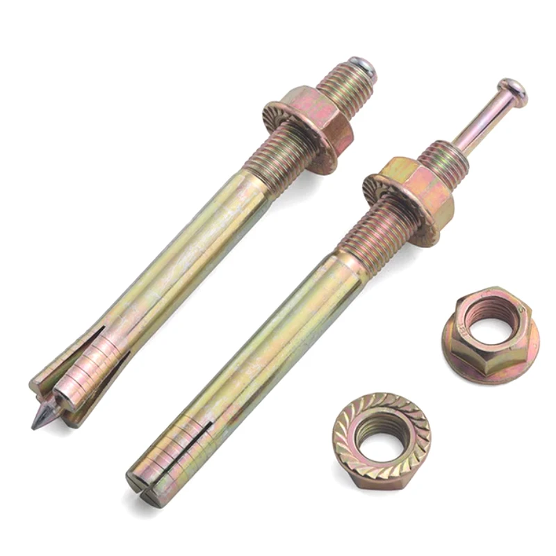 China manufacturer hit anchor with flange nut bolt weight anchor bolt Strike Hammer Nails Gecko Expansion Screws