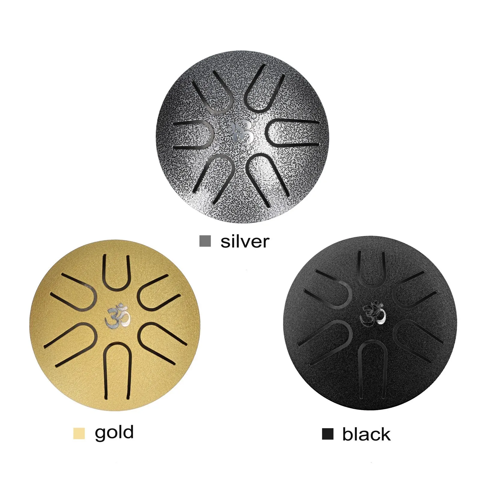 Steel Tongue Drum Steel Drum 3 Inch Pocket Drum Silver