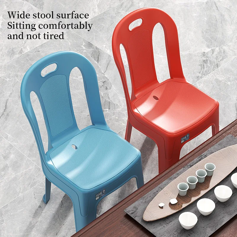 Plastic chairs with anti slip feet back rest chair non-slip stool stackable chair