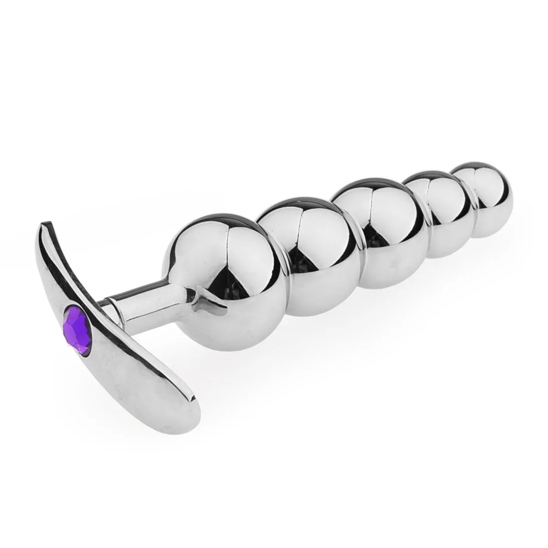 S M L SM couple sexy game anal beads metal plug massage women vaginal G spot stimulation adult sex toys