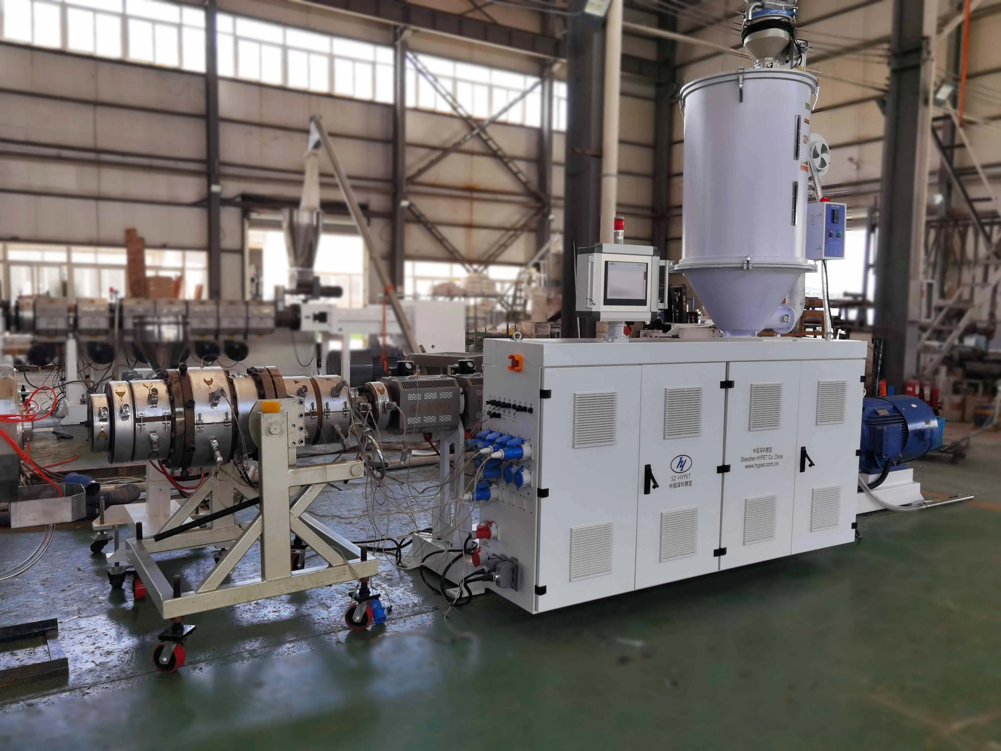 High efficiency PE Extruder tube pipe profile Line PPR PE PVC extruder single screw extruder SJ45/33 MOTOR 22KW
