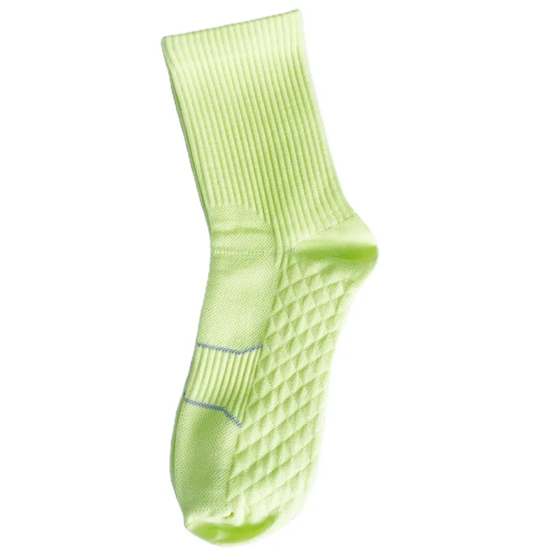 adult man long pre scrunched coolmax golf motocross road cycling training crew socks with text