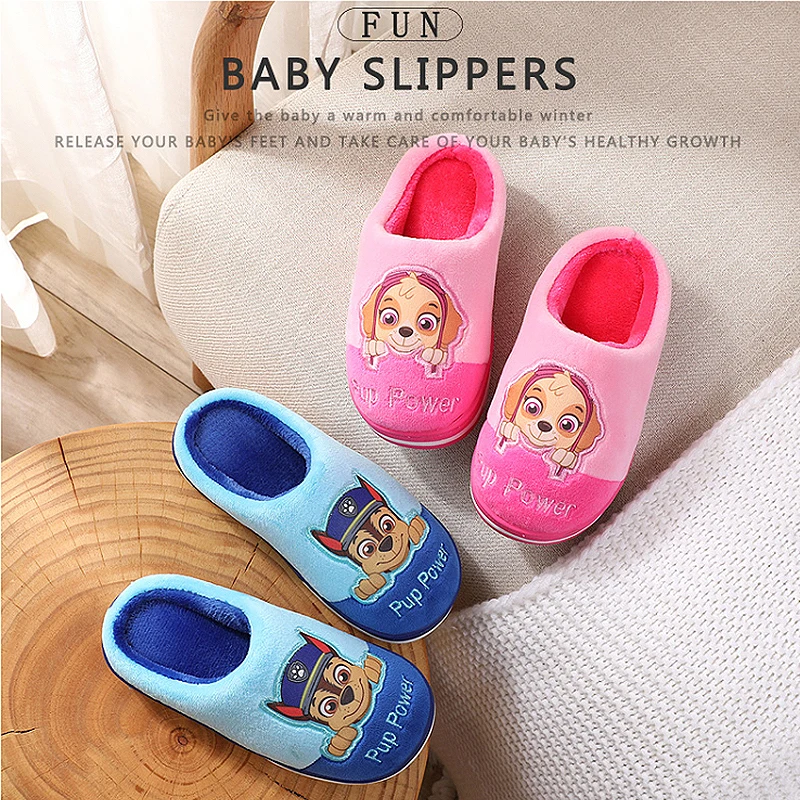 Детские новые детские хлопковые тапочки команды ван для мужчин и женщин на осень и зиму комнатные детские тапочки для мальчиков