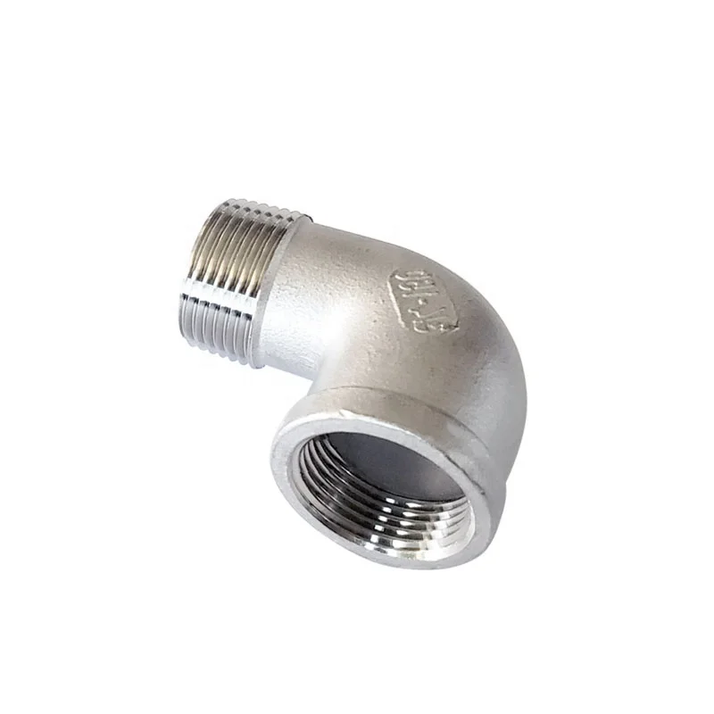 Stainless Steel 304 316 150# Male to Female Threaded Pipe Fitting 90 Degree Street Elbow