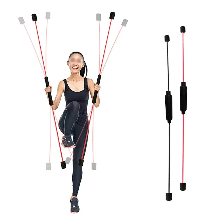 Multi-functional Glass Fiber Yoga Removable Fitness Shaping Elastic Bar Bodybuilding Tremor Bar