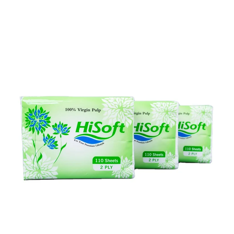 OEM facial tissue paper soft pack virgin wood pulp tissue paper