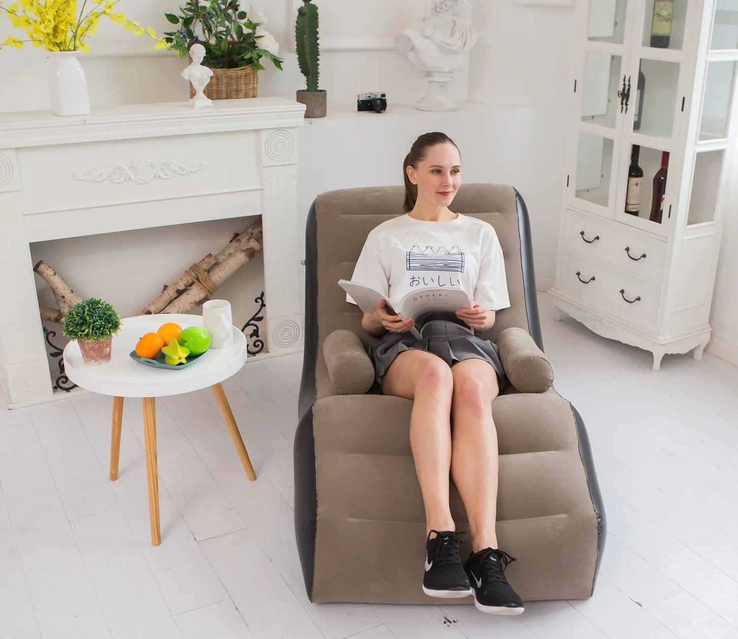 iStapromo Gifts S-shaped Outdoor and Indoor Inflatable Lazy Sofa Bed Leisure Stool Comfortable Air Inflatable Chairs And Sofas