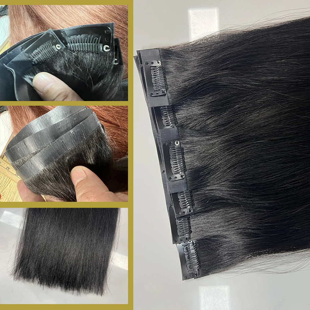 Showjarlly Factory Direct Price 100 Premium Hair Clip Ins Seamless Weft Clip in Real Human Hair Extension