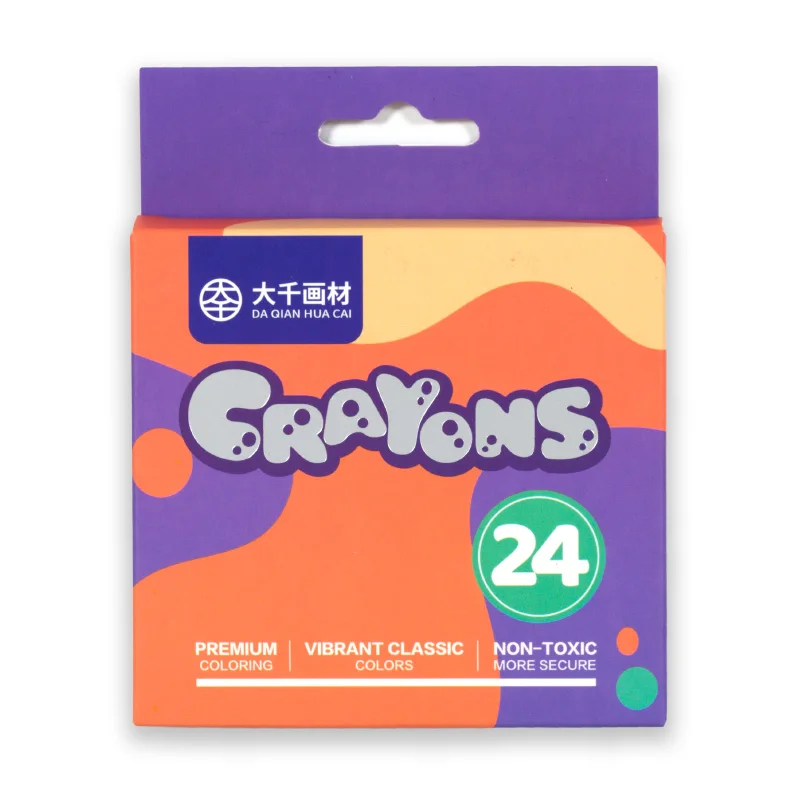 Hot Sales Non Toxic Wax Twistable Crayons Plastic Crayons Set Wax Caryon Wholesale in Bulk Manufacturer 24colors Kids Crayon