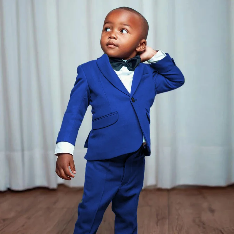 High Quality Boys 2 Piece Suits Coat Pant Designs Jacket Suit for Kids Wedding Color Gold