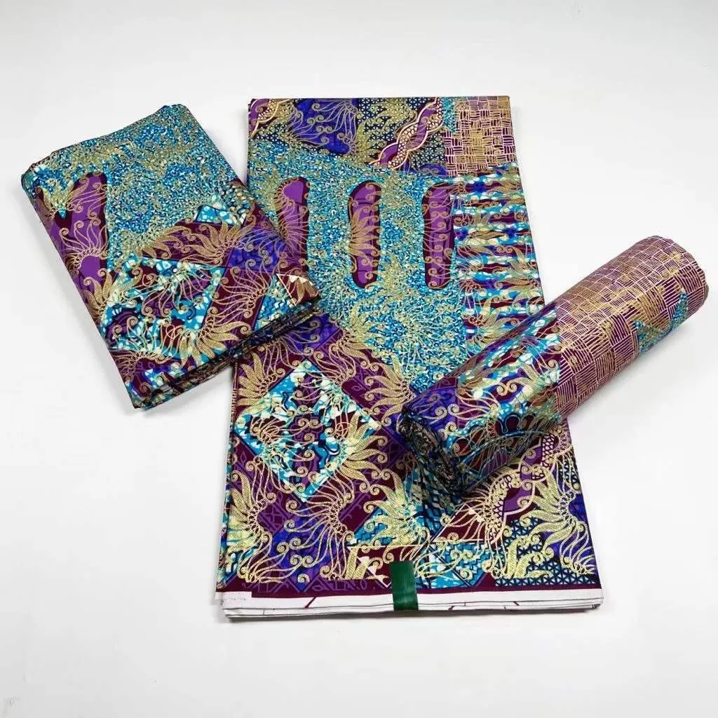 100% Cotton Ankara Printed Wax Fabric African Wax Print Fabrics
