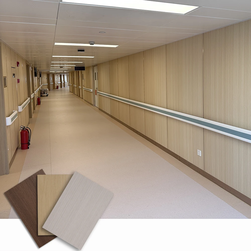 Hospitals use durable rigid vinyl sheet wall covering