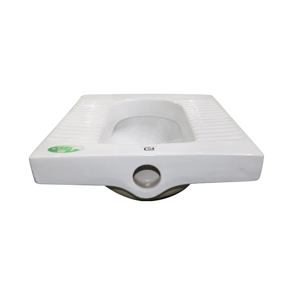 Factory Supplier Chinese Public Toilet Squatting Pan Sanitary Ware White Ceramic Squat Pan