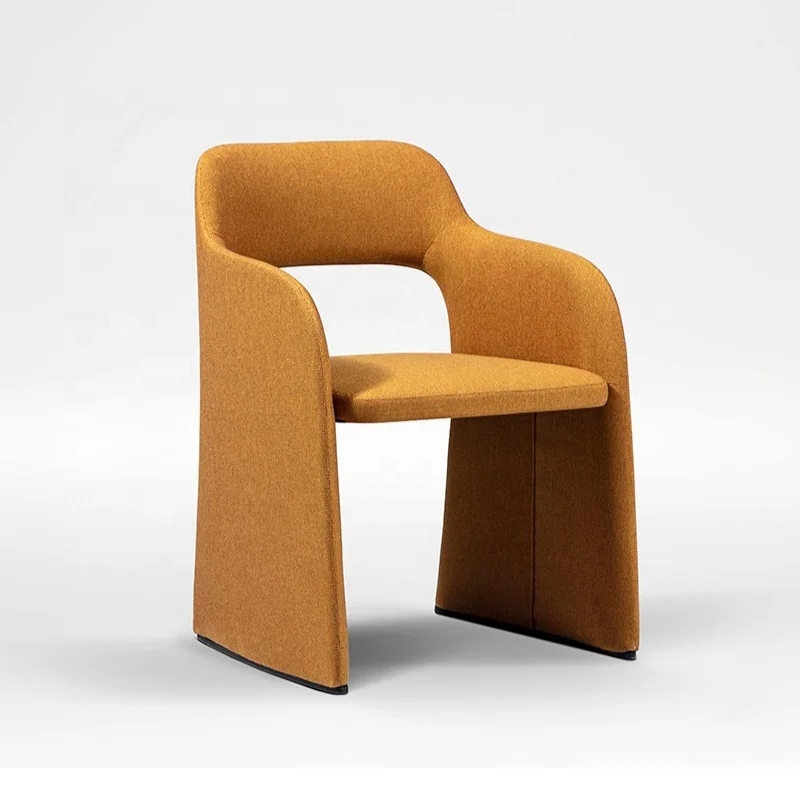 Modern simple leisure chair velvet fabric hotel writing chair coffee shop Business negotiation restaurant dining room chair