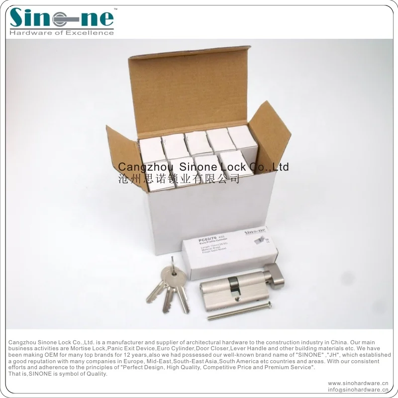 lock Keyed Alike solid brass body Fire-rated 33*17*10mm EN1303:2005  profile Cylinder