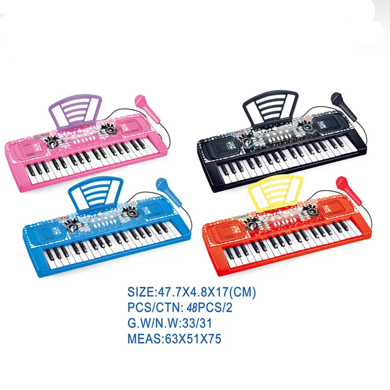 Children educational toy multifunctional electronic keyboard toy piano with microphone