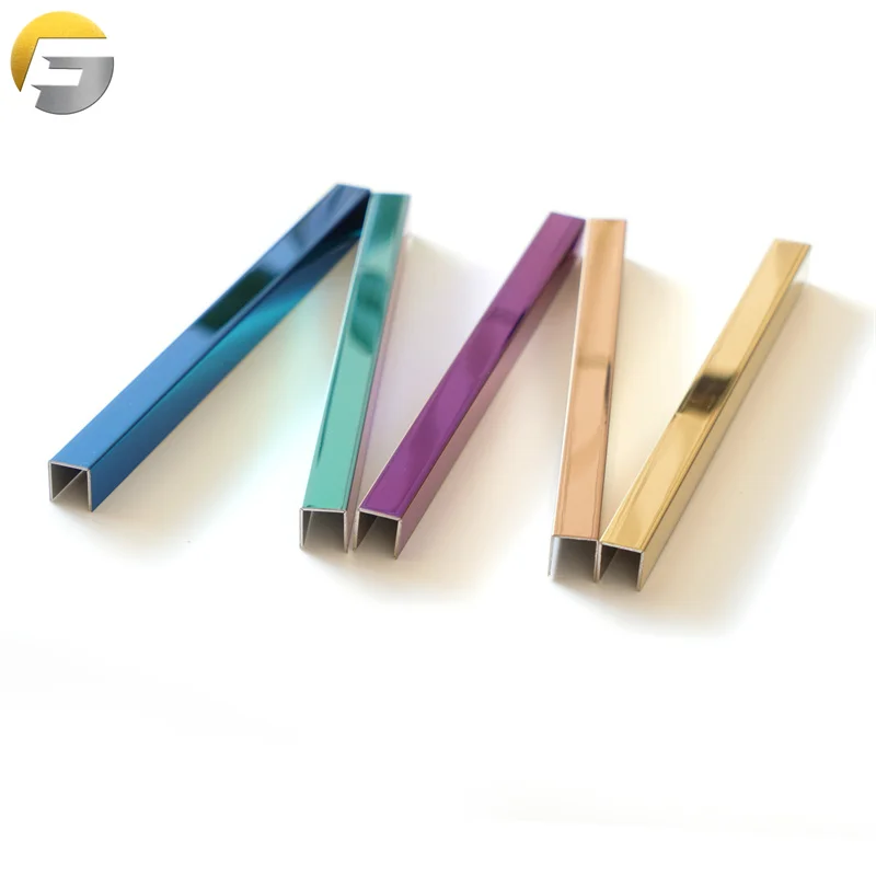 V0852 Fast Delivery Rose Gold Mirror U Channel Stainless Steel Corner Trim 304 Price