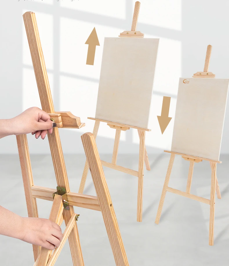 Factory Price Natural Durable Wood Drawing Stand Easel Painting Easel Stand for Education
