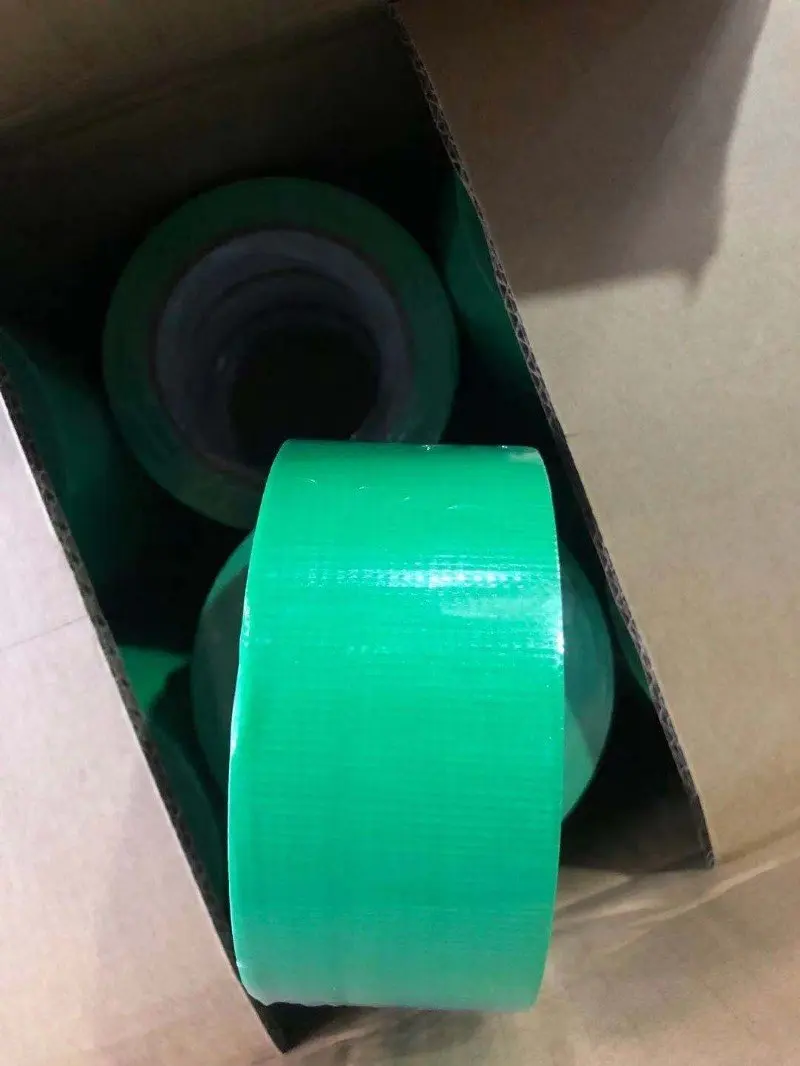 UV Resistant 30 Days Construction Spray Painting PE Cloth Tape Cement Masonry Masking Red No Residue Hand Tear Off Stucco Tape