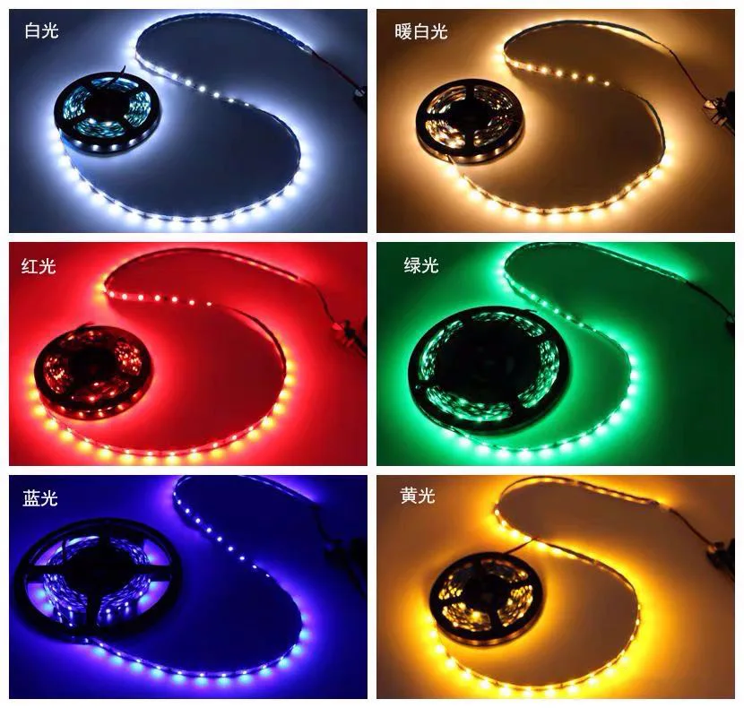 Водонепроницаемая гибкая светодиодная лента IP65 2835 SMD s 60 светодиодов/м 24 В постоянного тока 7 мм легкая установка