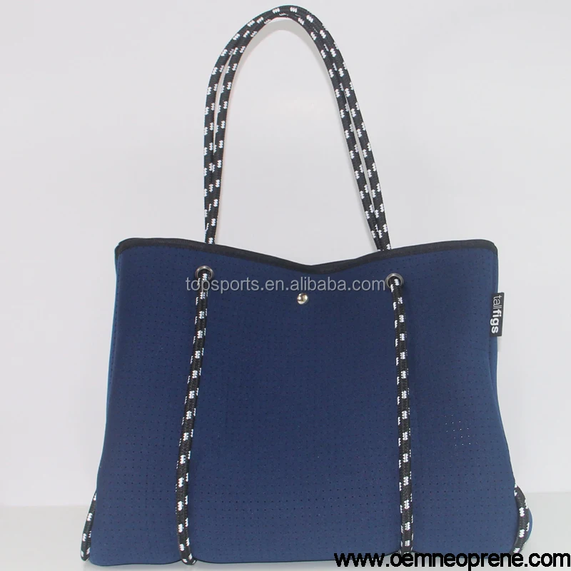 2023 hot selling Neoprene perforated tote bags everyday handbags for women