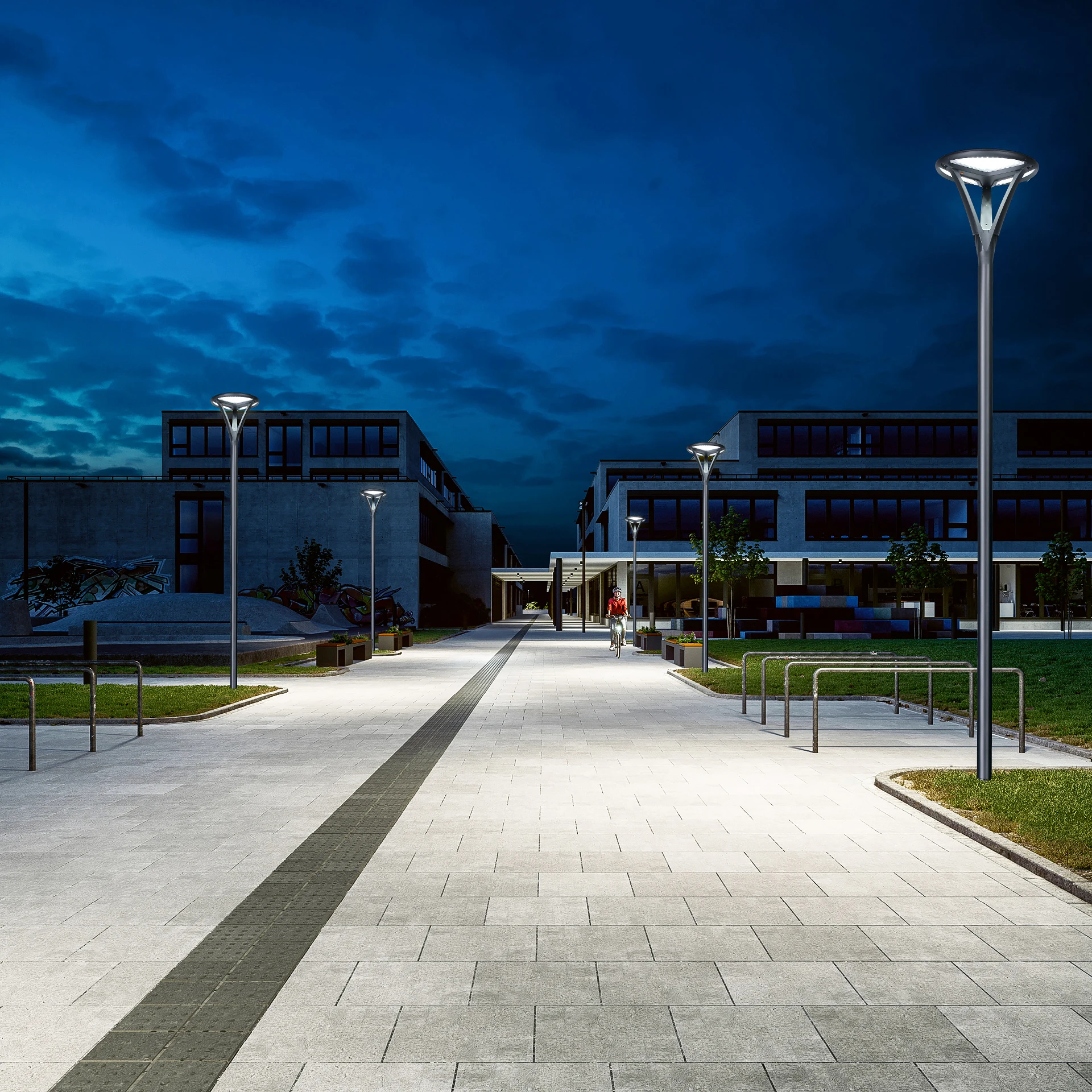 New Design 40W IP65 Aluminum LED Lamp Waterproof Solar Powered Outdoor Lighting Garden Street Patio Landscape DC Power Supply