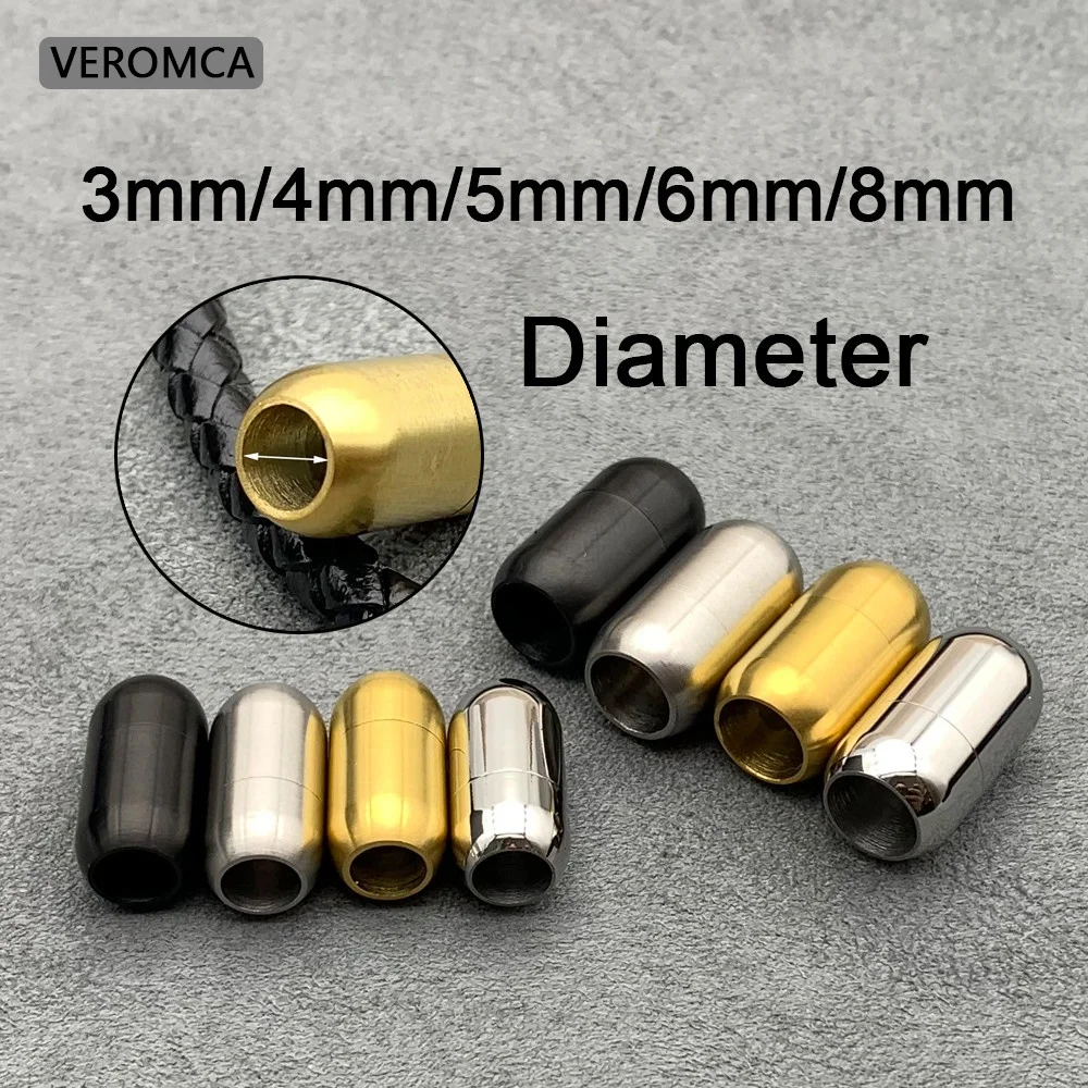 VEROMCA Polish 6/8mm Stainless Steel Jewelry Clasp Custom Logo For Diy Bracelet Clasp