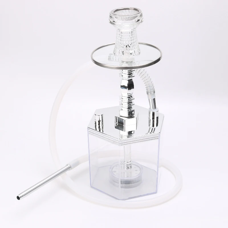 chicha shesha smoke hukkah shisha hexagon hookah shisha led hexagon hookah hooka nargile acrylic hookah narguile